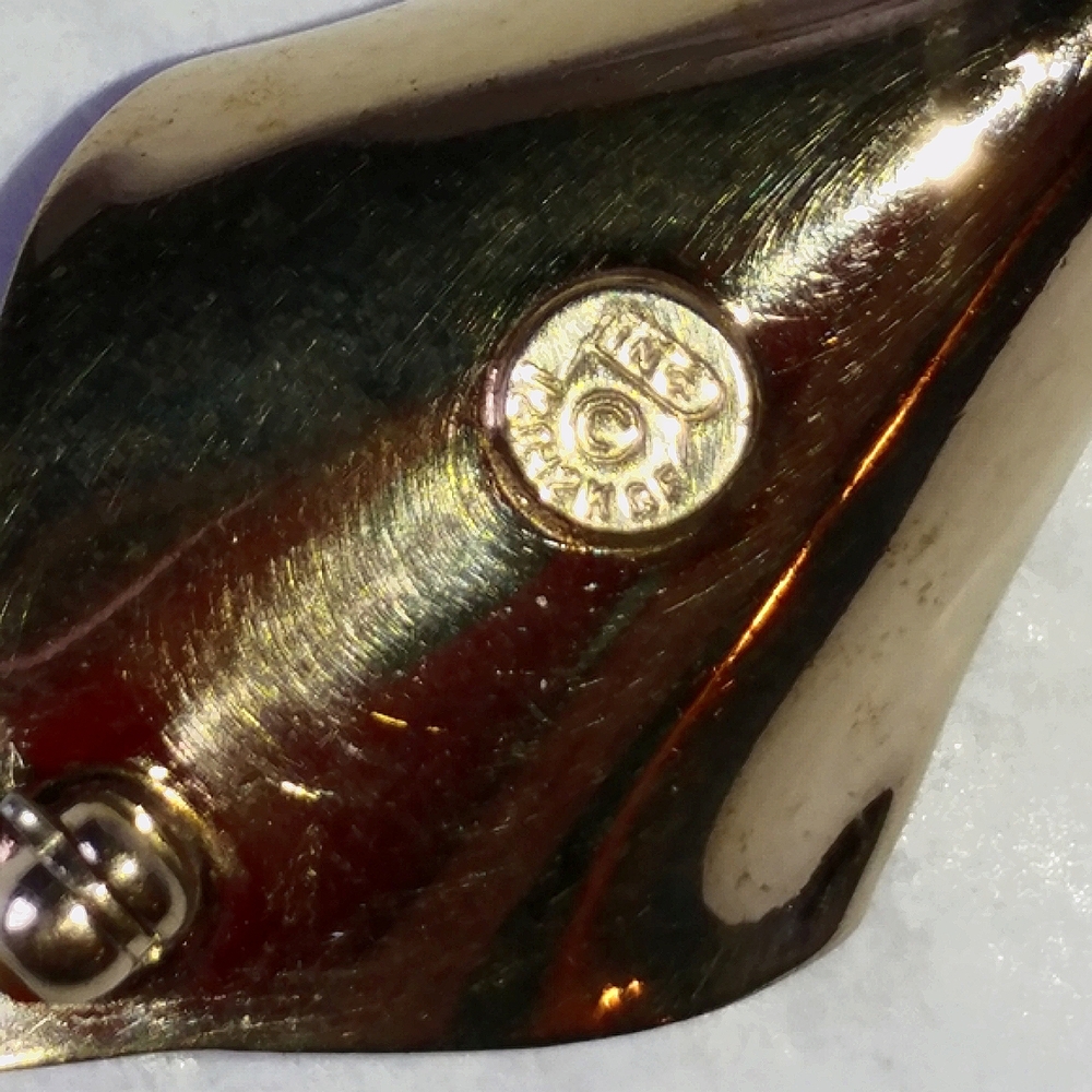 1960s GF LILY PIN BROOCH - SIGNED ROYLN GOLD-FILLED - Picture 6 of 6